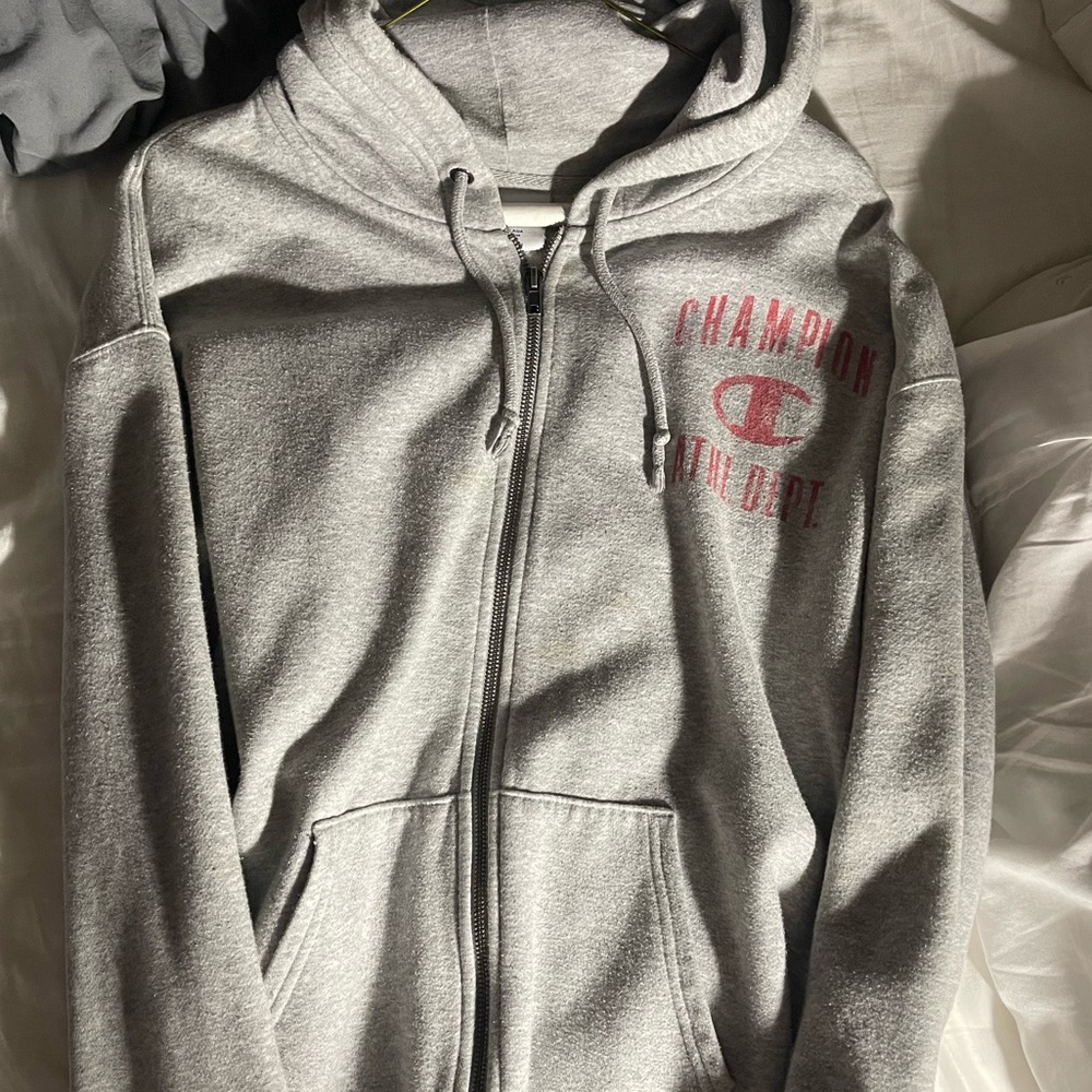gray champion sweater very comfortable and light